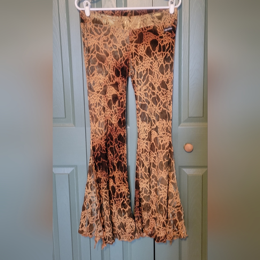 **RARE** Vintage Melodia Designs "Snakeskin" print flares M32